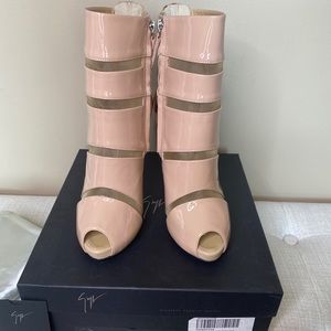 GIUSEPPE ZANOTTI PEEP TOE ANKLE BOOTIE